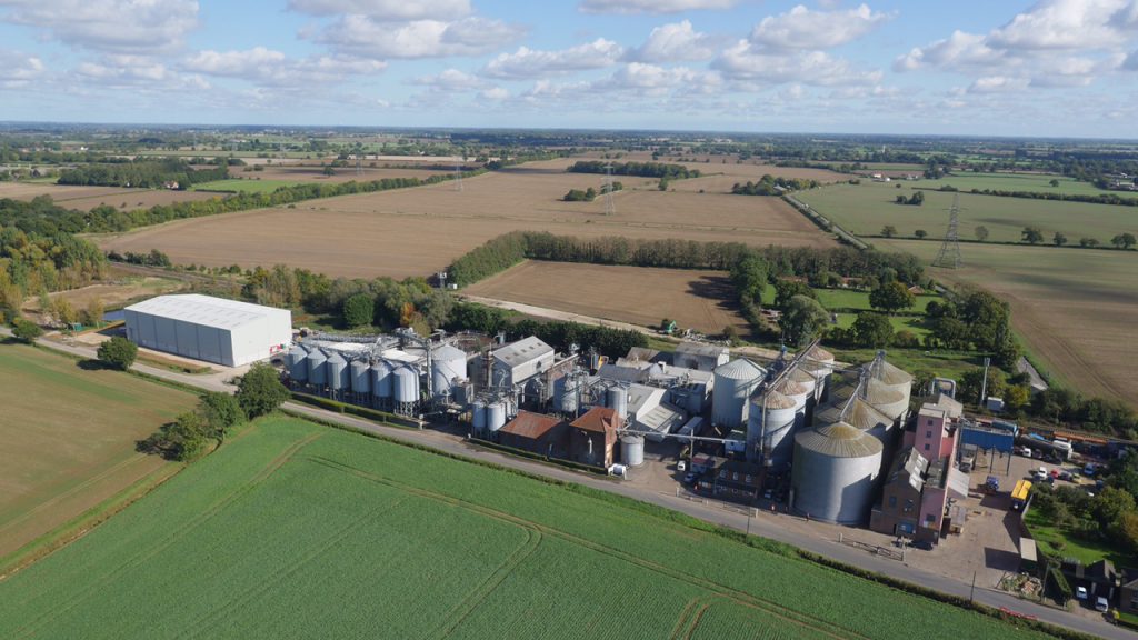 Aerial view of Tivetshall plant