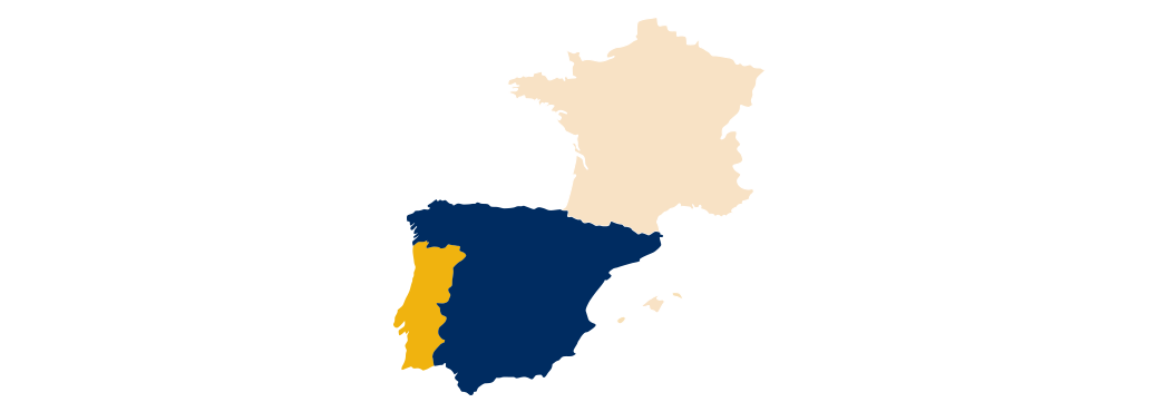 Map of Spain and Portugal showing Argonet distrubtors