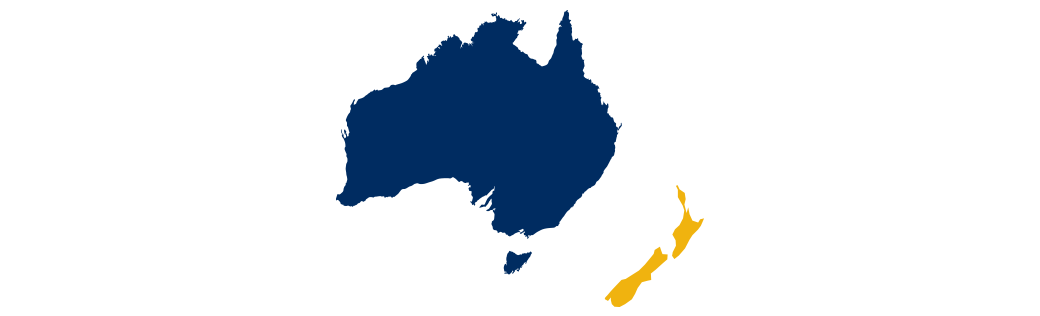 Map of Australia and New Zeland