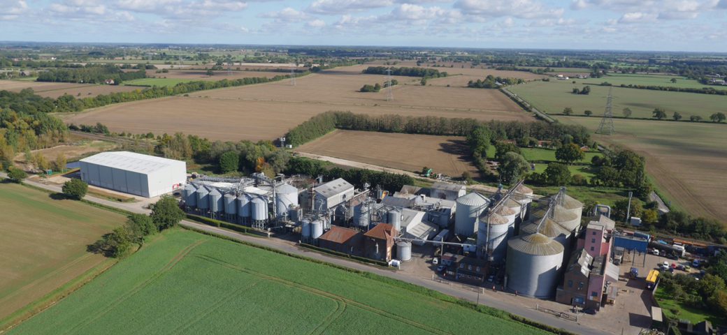 Aerial view of Tivetshall plant